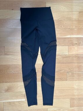 Lululemon Black Leggings with Mesh Panels